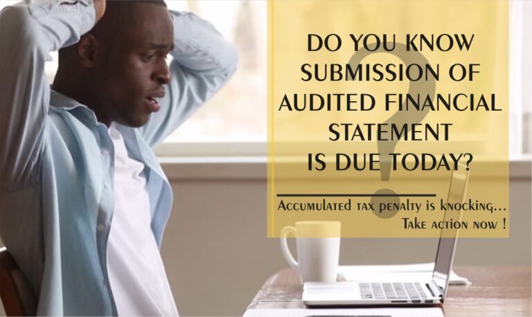 Submission of 2019 Audited Financial Statement is due today.